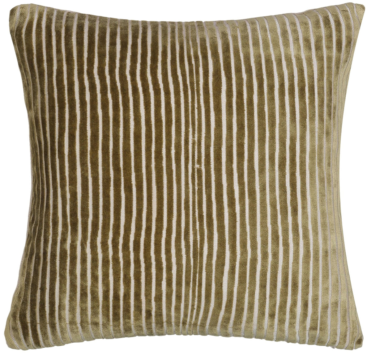 CUT VELVET STRIPES OLIVE 56 X 56
