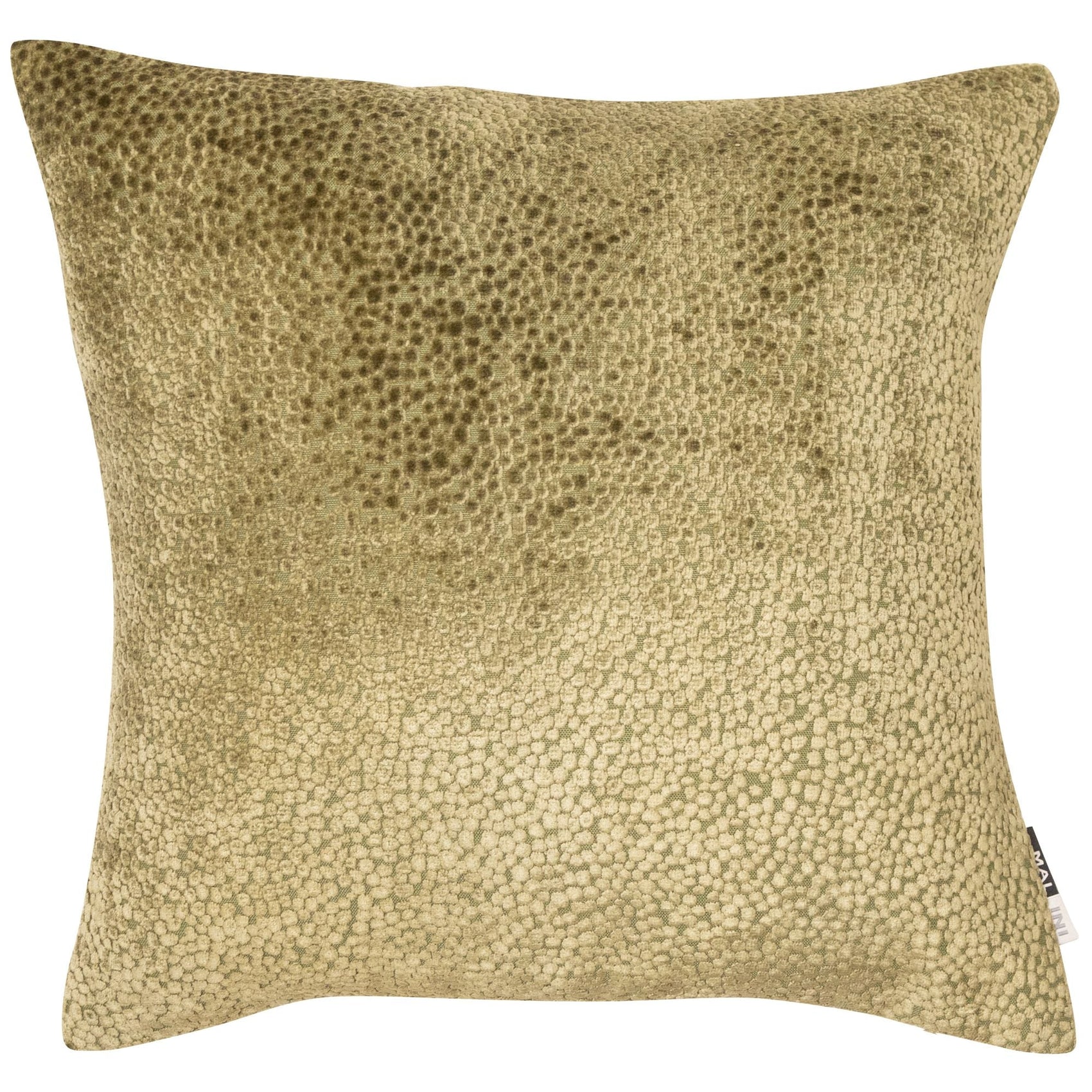 Malini Bingham Velvet Dots In Olive Green Square Cushion 56x56