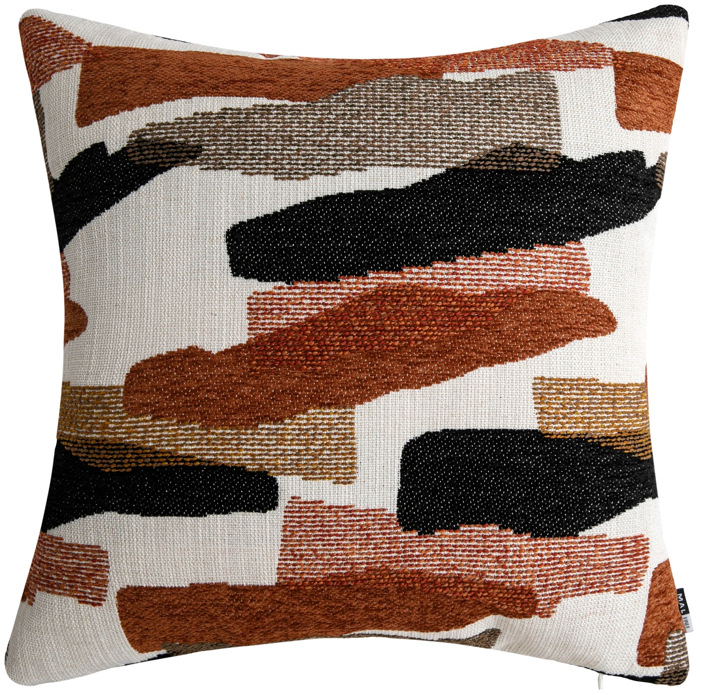 ABSTRACT JAQUARD RUSTS AND BLACKS 50 X 50