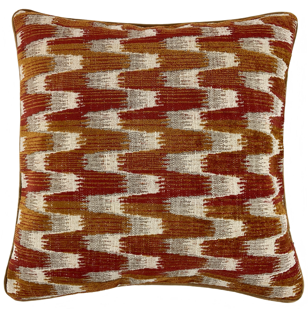BROKEN STRIPE JAQUARD IN RUSSETTS  50 X 50