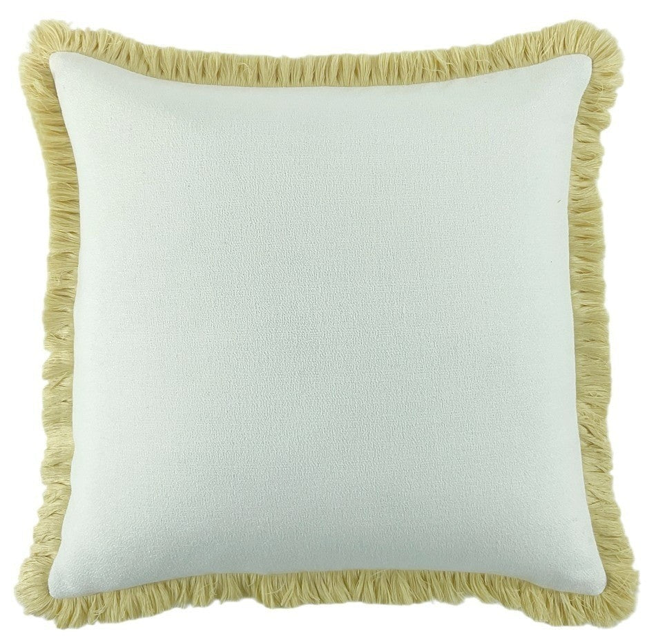 SLUB  WITH HEAVY BUTTERCUP FRINGE 56 X 56