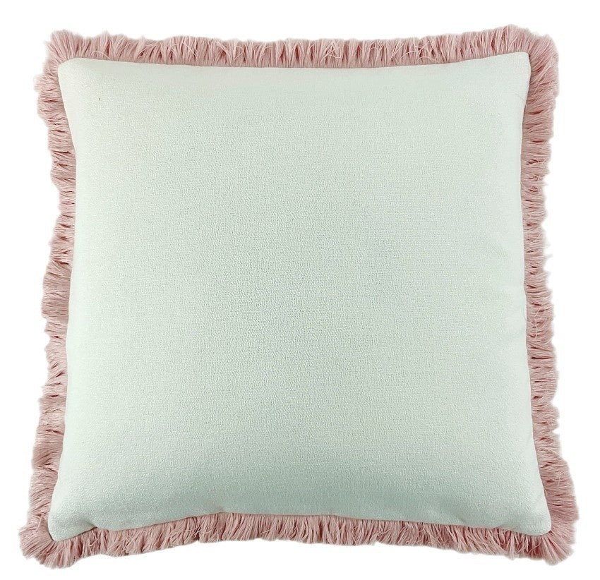 Malini Hugo Pink Slub Square Cushion 56x56