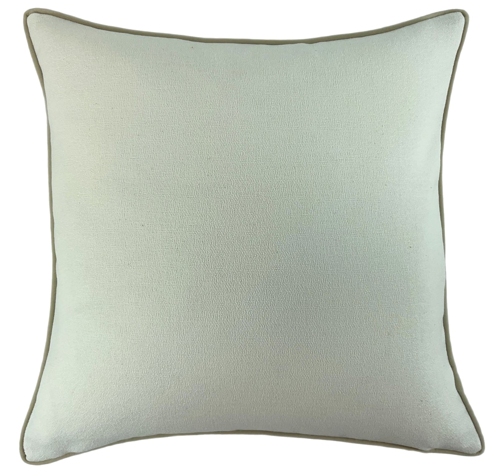 Malini Lge Slub Cream With Nat Piping & Nat Rev Square Cushion 56x56
