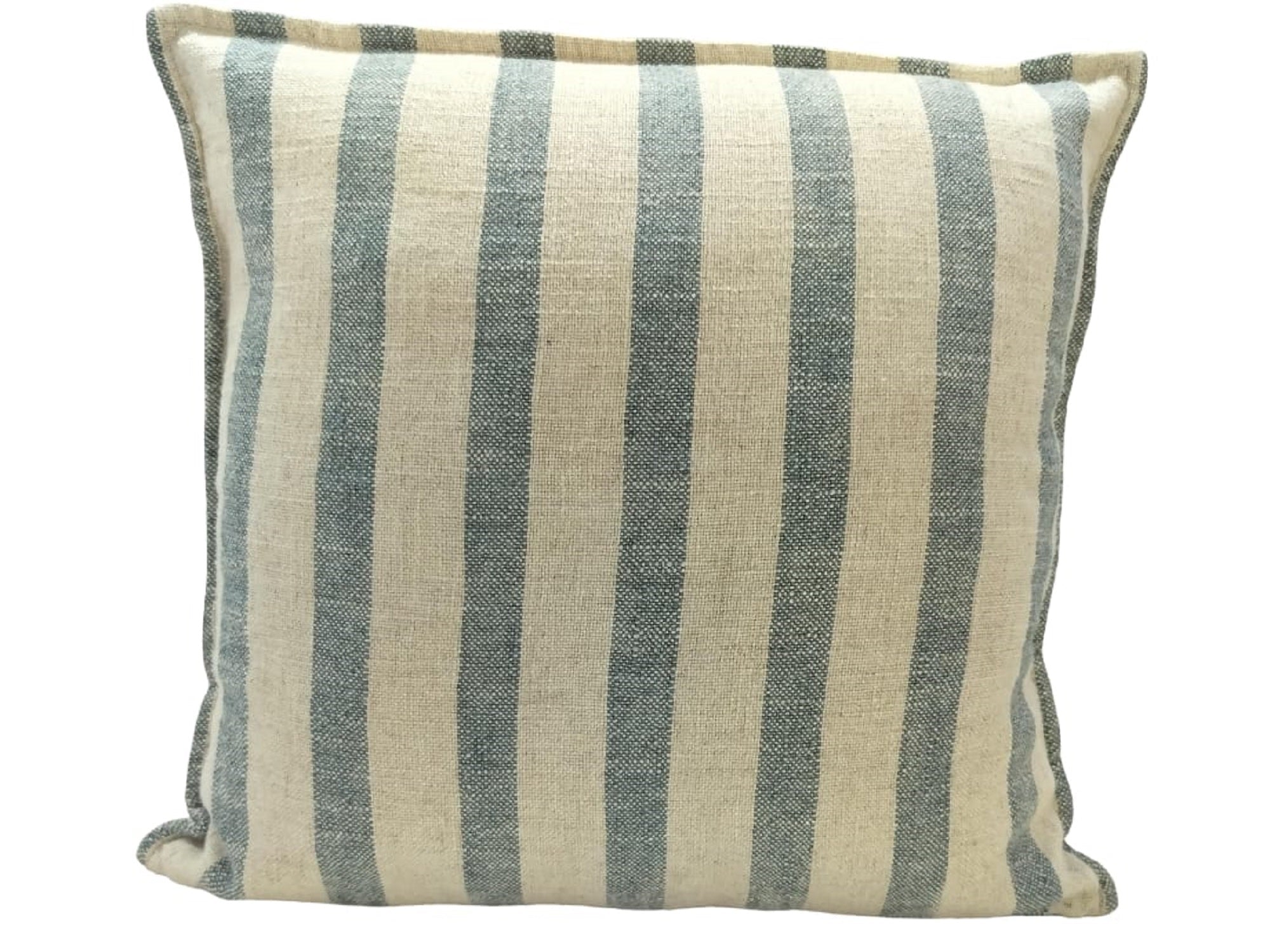 VISCOSE LINEN STRIPE BLUE 50X50