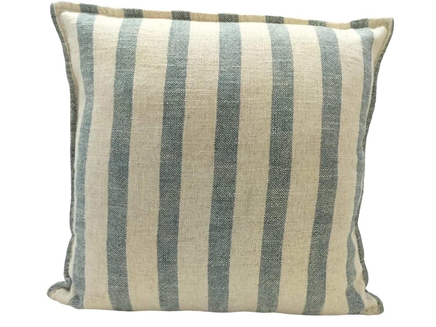 VISCOSE LINEN STRIPE BLUE 50X50
