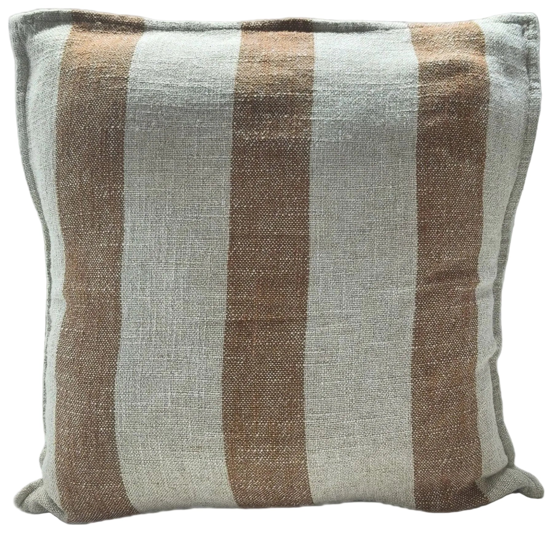 VISCOSE LINEN STRIPE RUST50X50