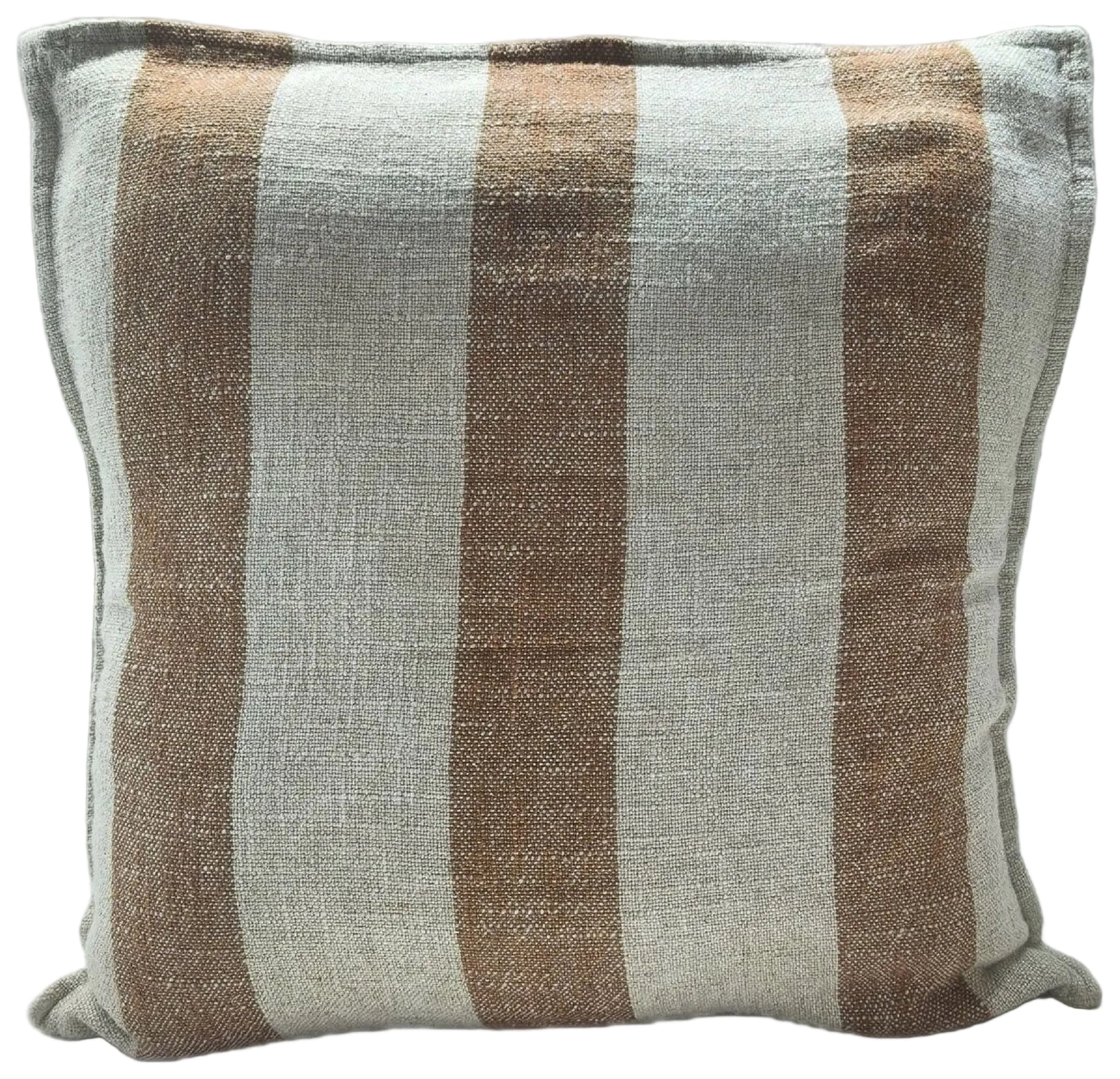 VISCOSE LINEN STRIPE RUST50X50