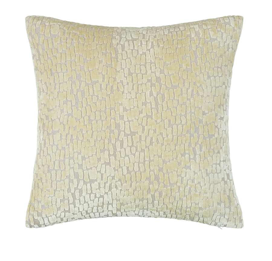 CUT VELVET DASHES BUTTERCUP 56 X 56