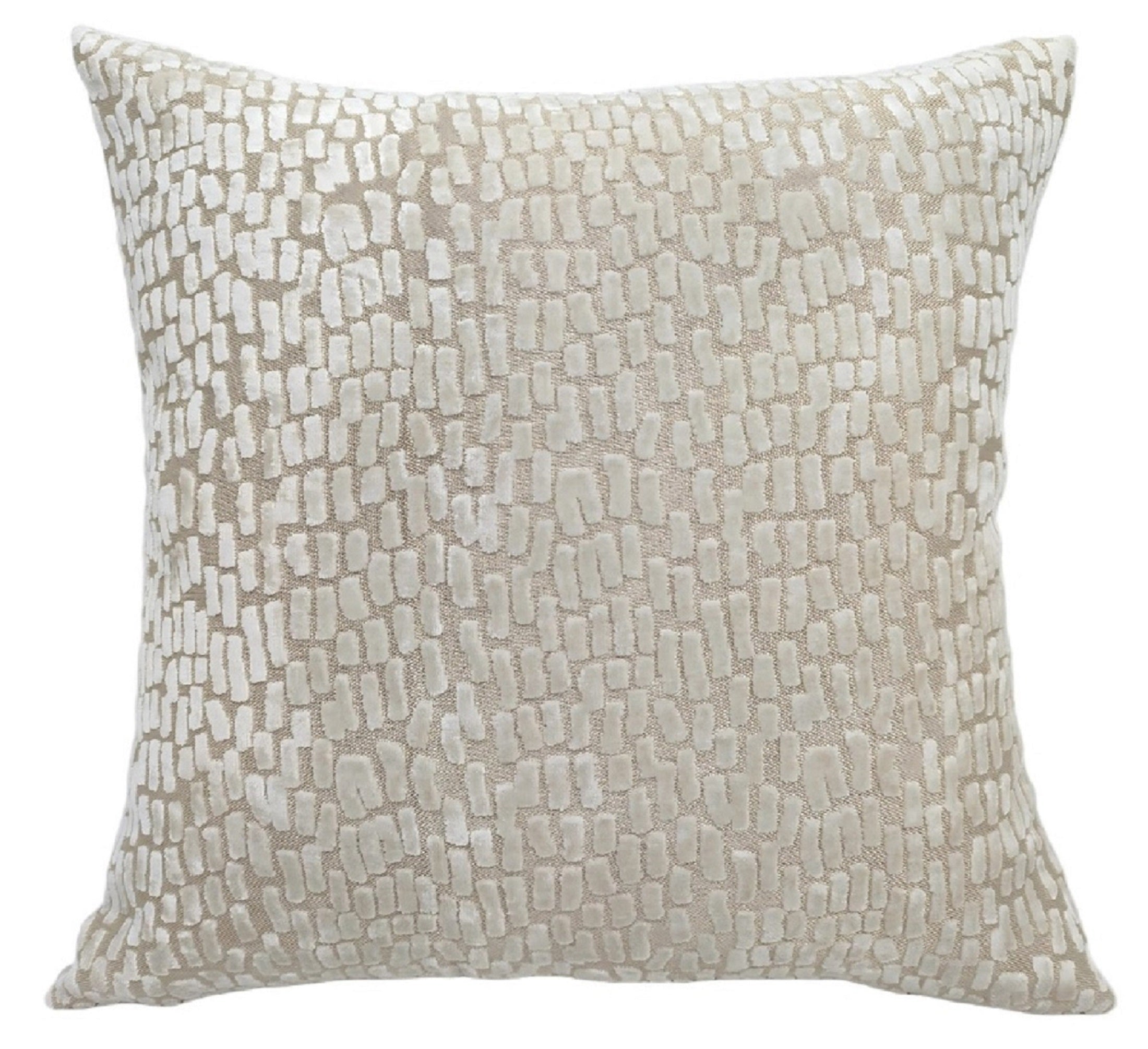 CUT VELVET DASHES IVORY 56X 56