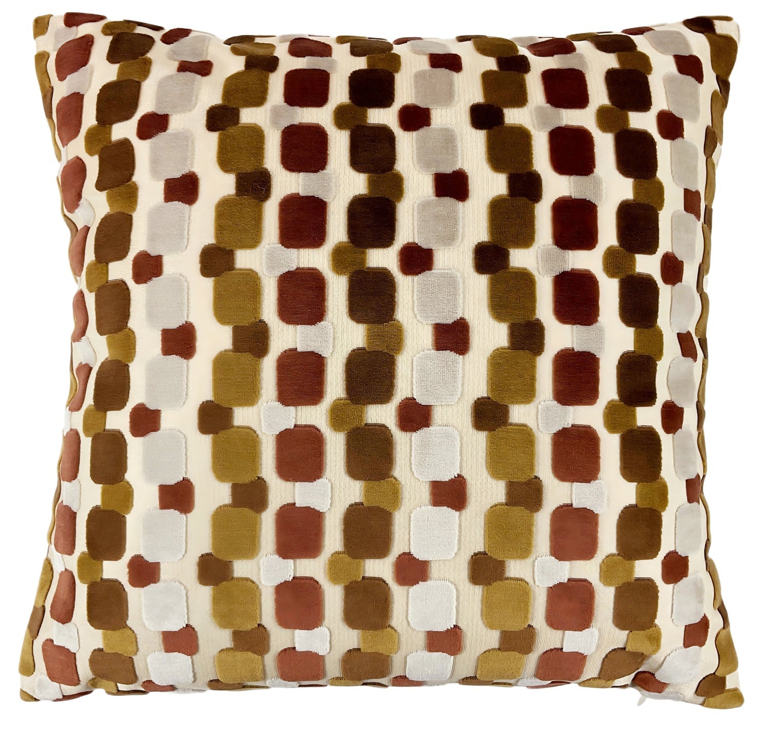 SQUARE CUT VELVET DESIGN IN COGNAC 56 X 56