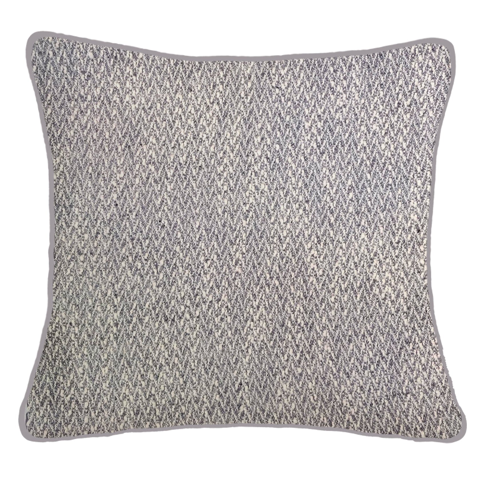 Malini Herringbone Textured Square Cushion Silver 56x56