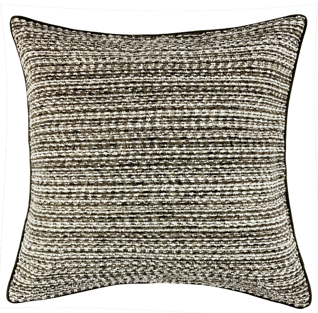 Malini Textured Slub Choc Square Cushion 56x56