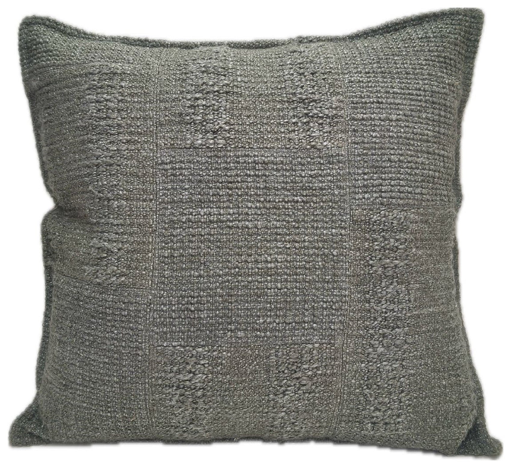 TEXTURED COTTON CUSHION GREEN 50X50