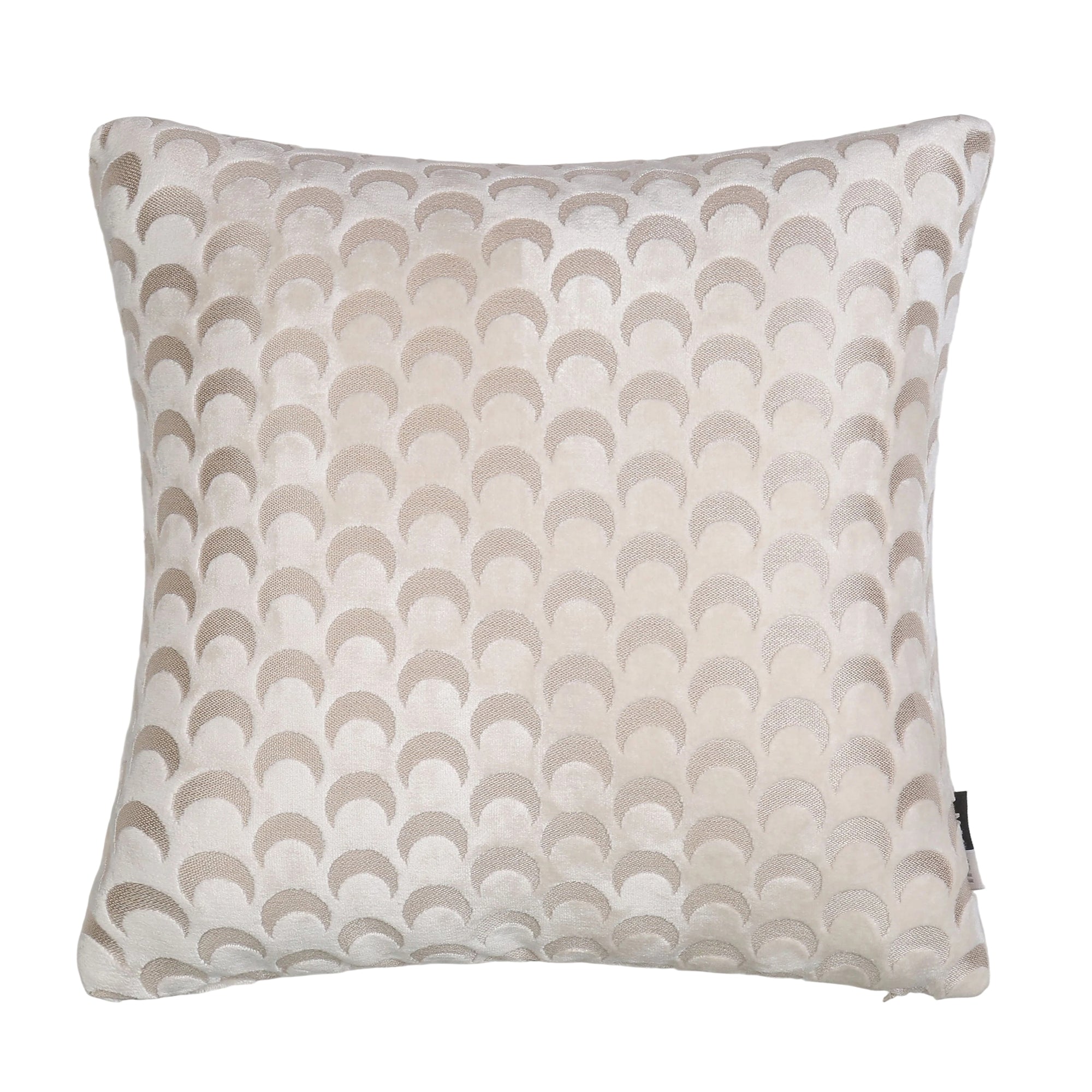 CUT VELVET CRESCENT IVORY 56 X 56