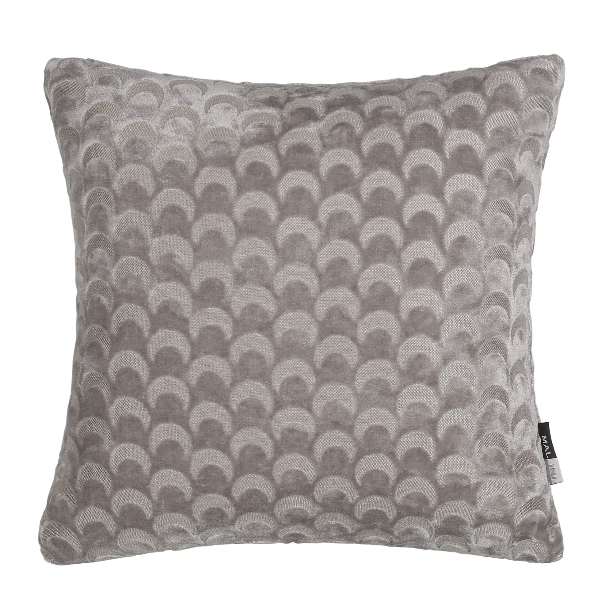 CUT VELVET CRESCENT TAUPE 56X56