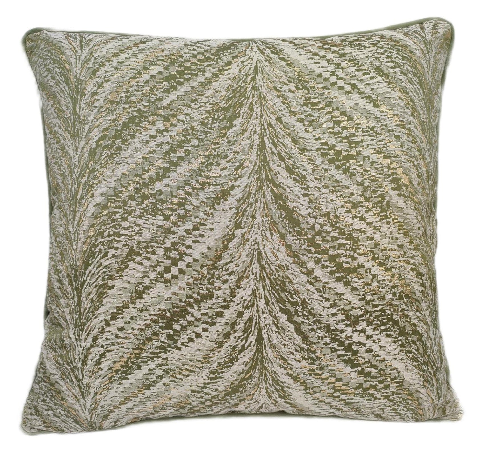 Malini Sparkle Fountains Jaq Rev Velvet Olive Square Cushion 50x50