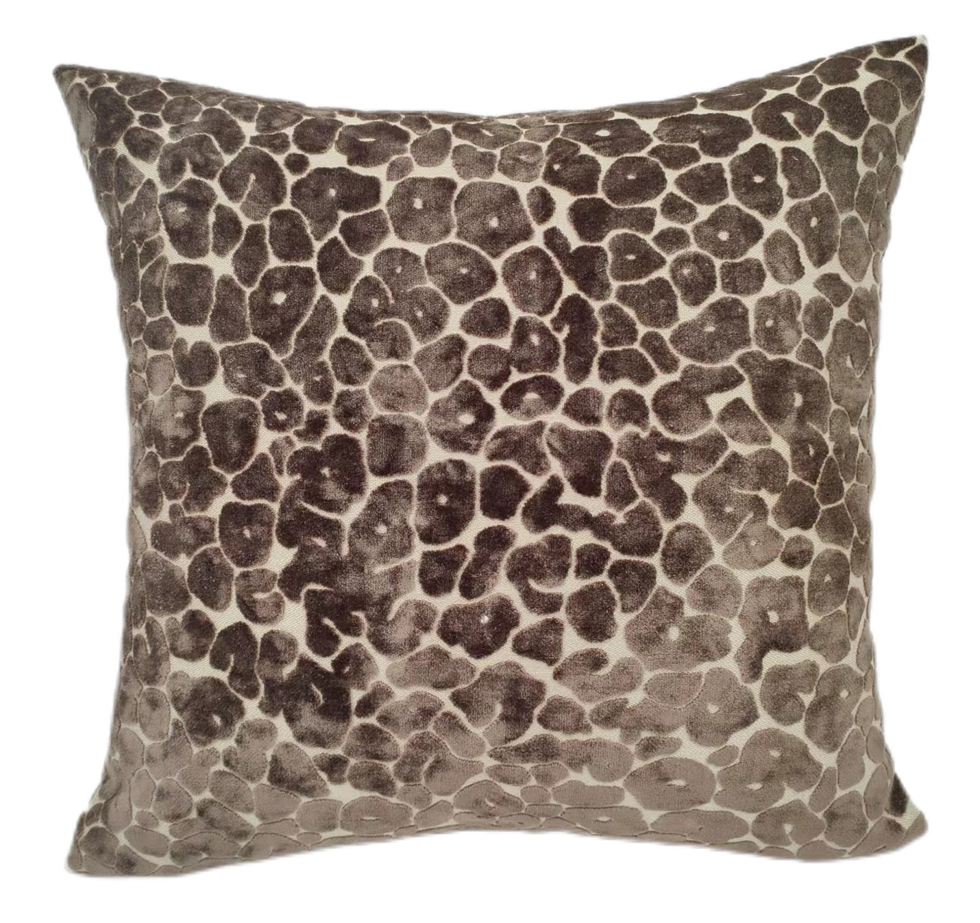 Malini Paul Moneypenny Spoton Leopard Velvet Choc Square Cushion 56x56