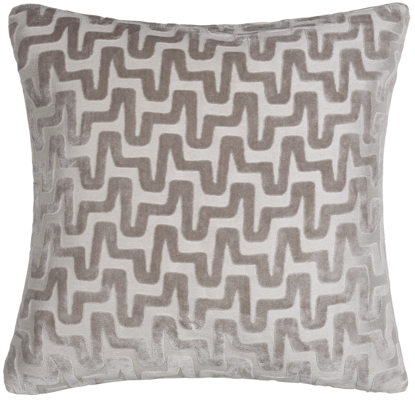 CUT VELVET STAGGERED LINE TAUPE 56 X 56