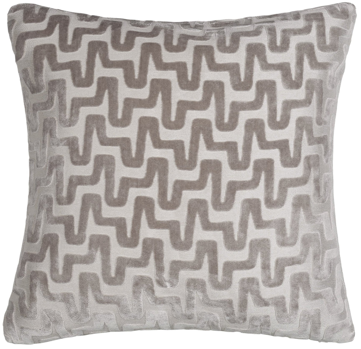 CUT VELVET STAGGERED LINE TAUPE 56 X 56