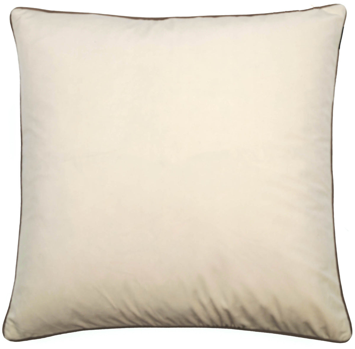 Malini Twofaced Velvet Black/Cream Taupe Piping Square Cushion 59x59
