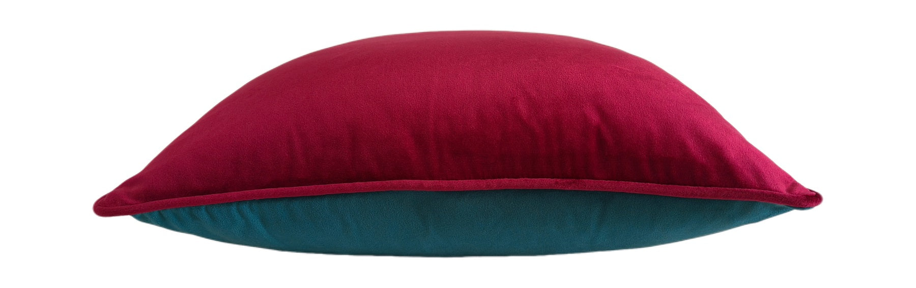 PM DBLE SIDED VELV TEAL/FUSCHIA PIPING FUSC 59X59