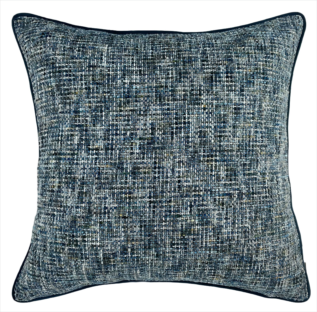 Malini Soft Textured Weave Cushion Blue Square Cushion 56x56