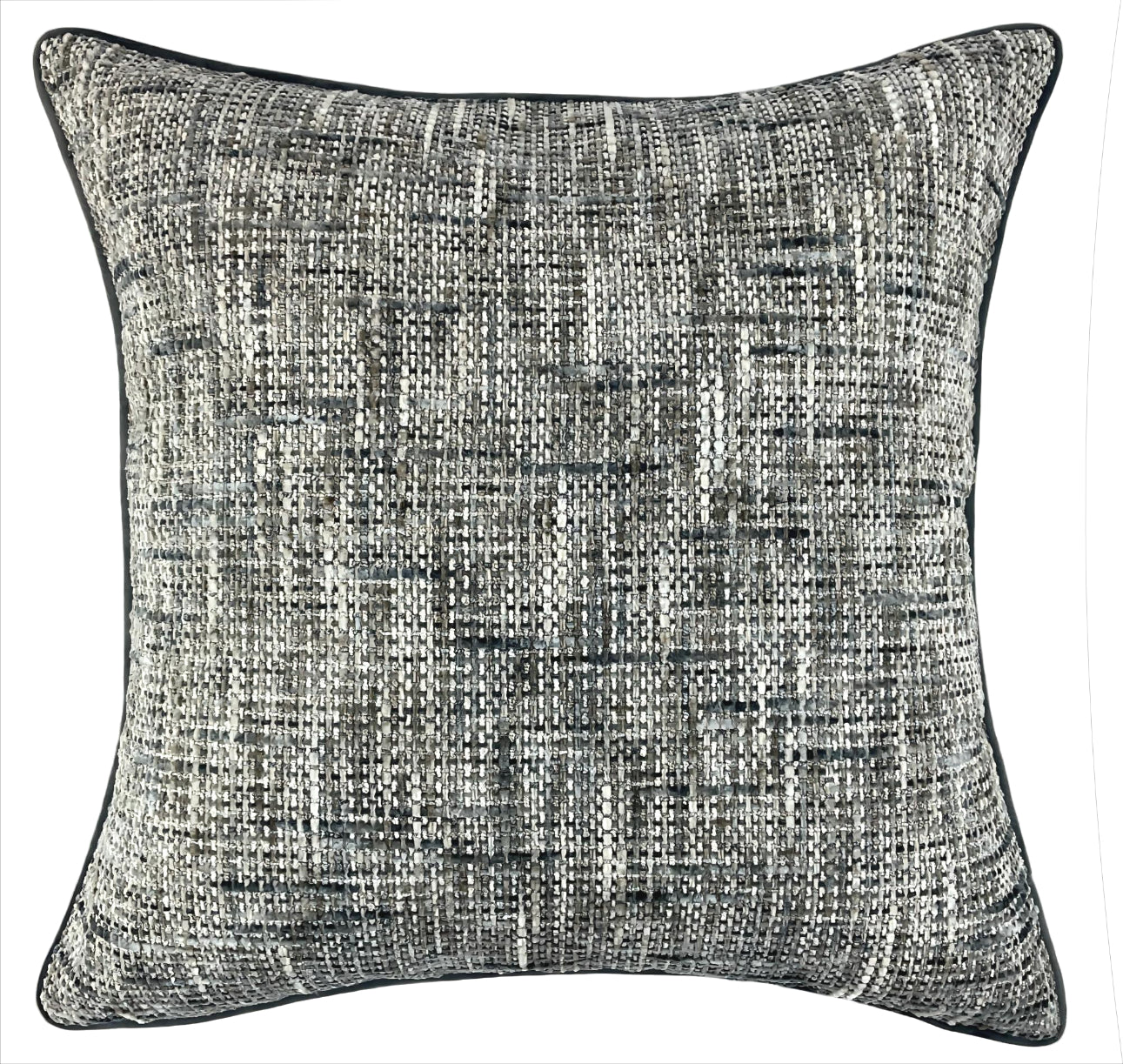 Malini Soft Textured Weave Cushion Grey Square Cushion 56x56