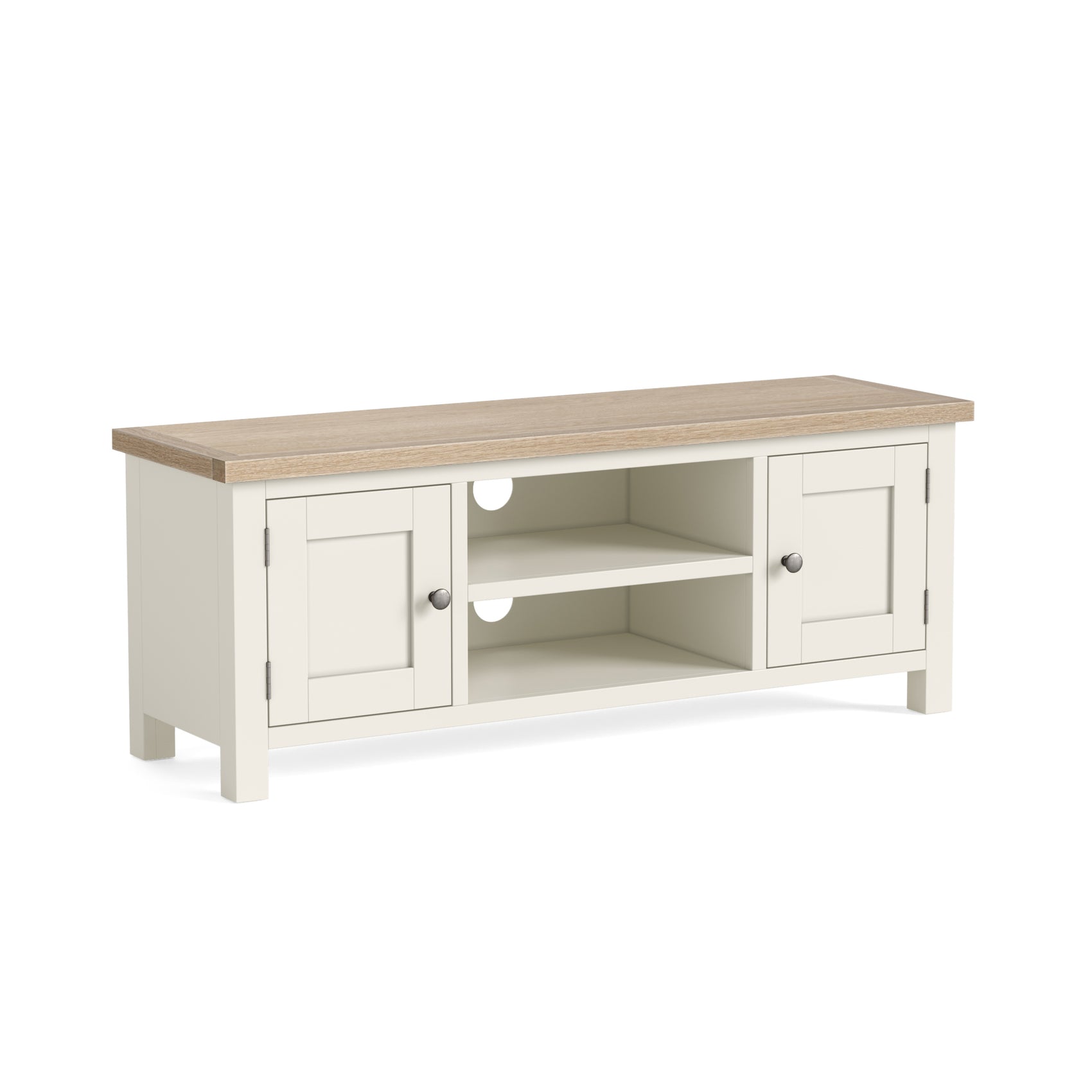 Somerton Coconut White Oak Wood TV Unit 125cm