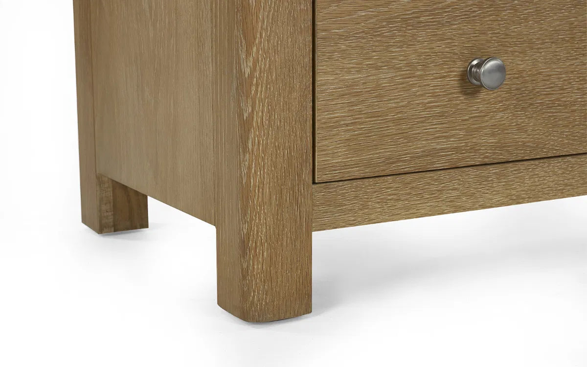 Cayden Limed Oak Wood Chest of Drawers | 3 Drawers