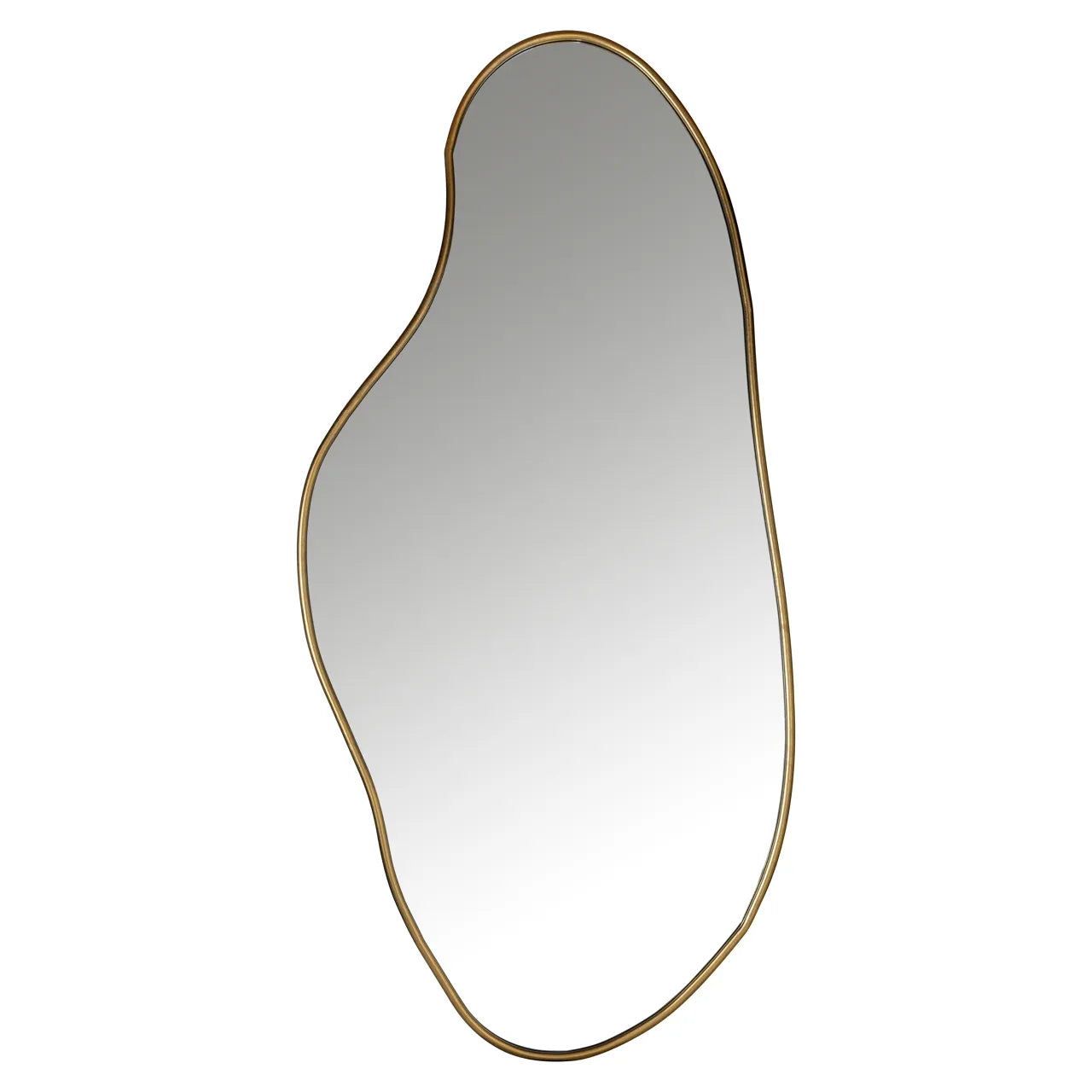 Richmond Interiors Alton Brushed Gold Abstract Bubble Floor Standing Leaner Mirror