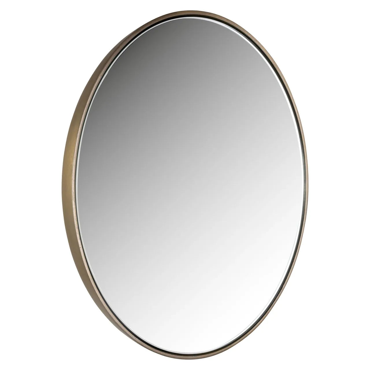 Richmond Interiors Mammom Round Gold Wall Mirror