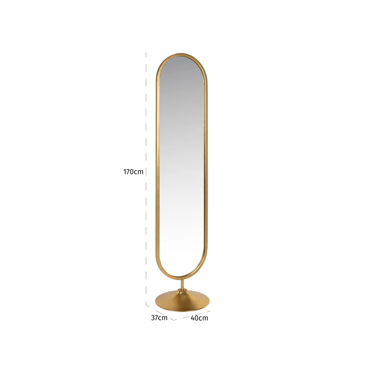 Richmond Interiors Moya Gold On Stand Mirror