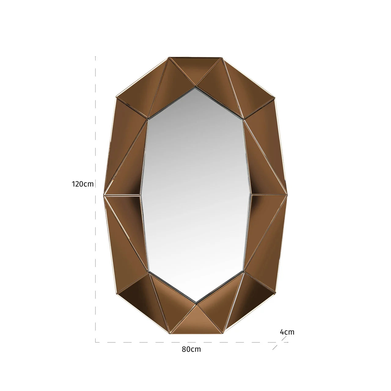 Richmond Interiors Jaloe Gold Geometric Wall Mirror