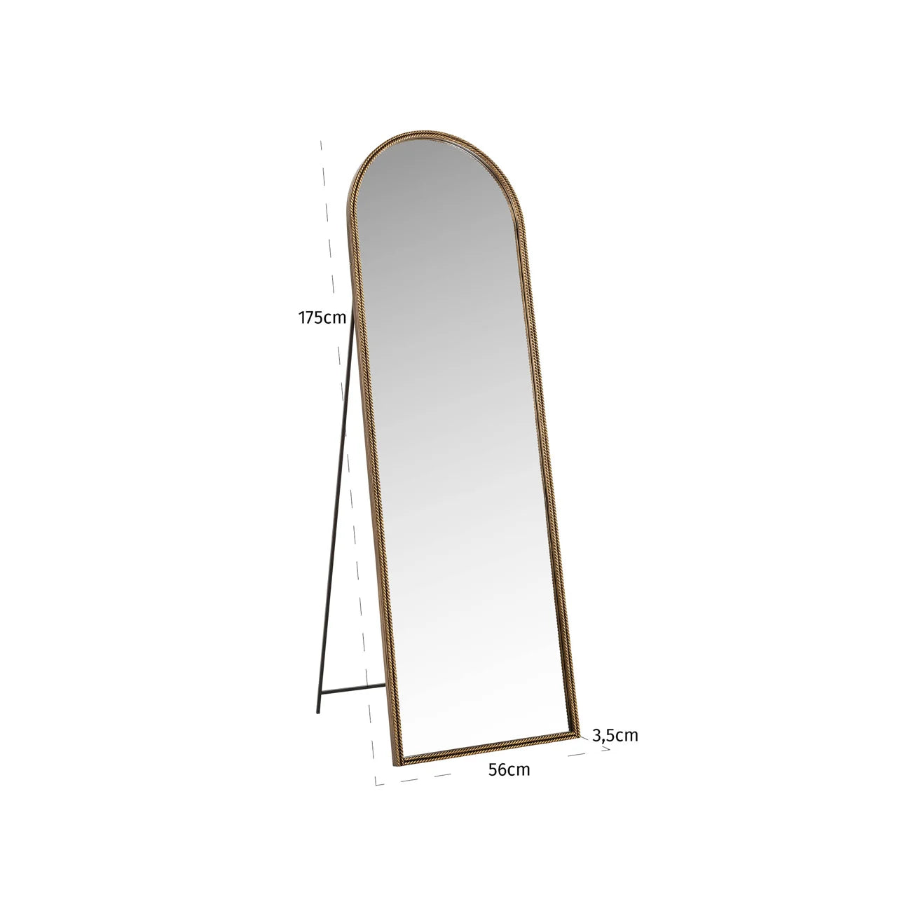 Richmond Interiors Laurine Gold Arched Leaner Mirror