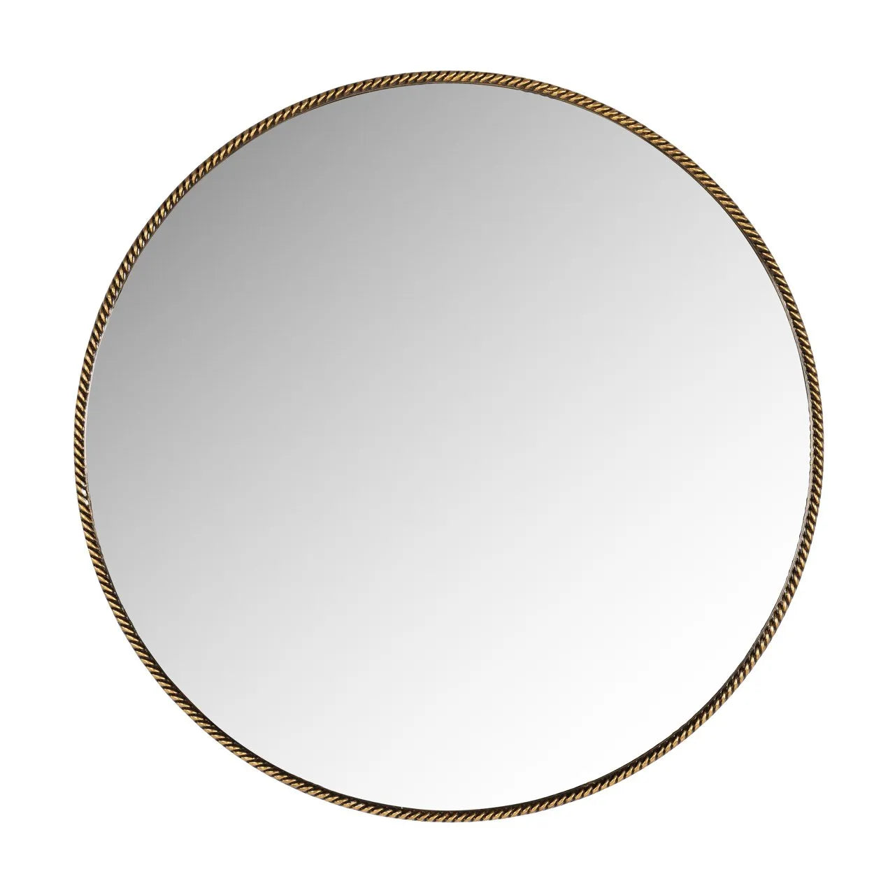 Richmond Interiors Lavinia Gold Beaded Round Wall Mirror 70cm