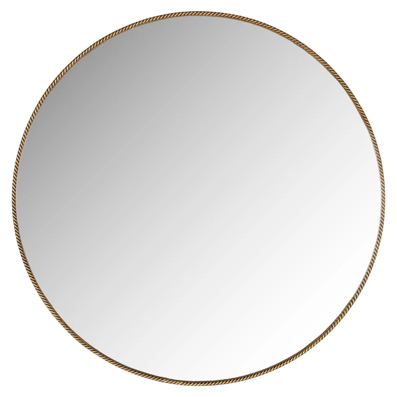 Richmond Interiors Lavinia Gold Beaded Round Wall Mirror 90cm