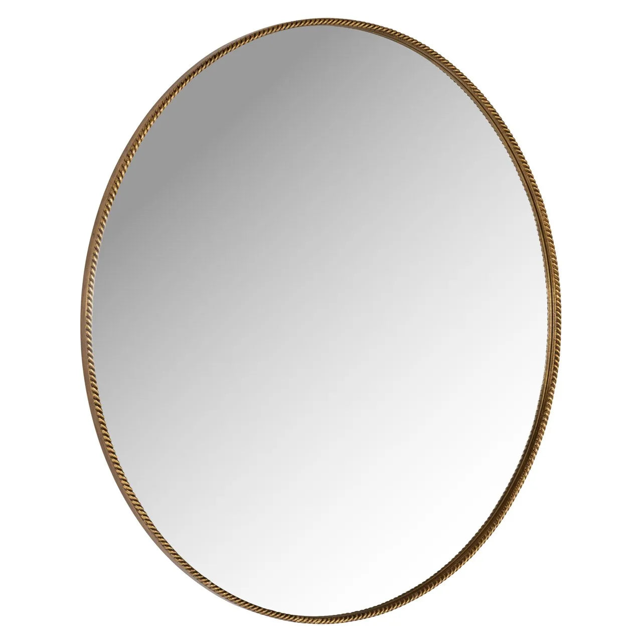 Richmond Interiors Lavinia Gold Beaded Round Wall Mirror 90cm