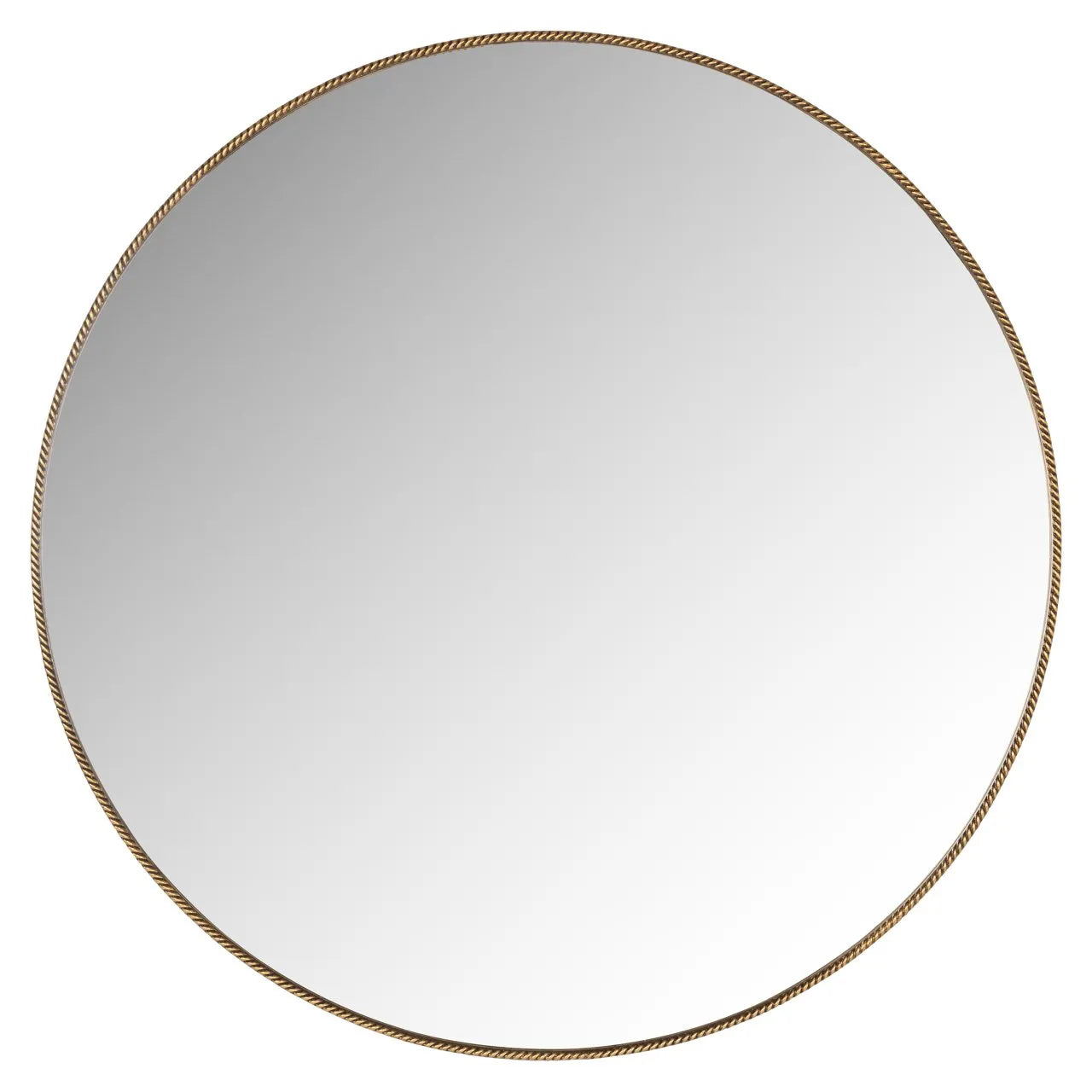 Richmond Interiors Lavinia Gold Beaded Round Wall Mirror 110cm