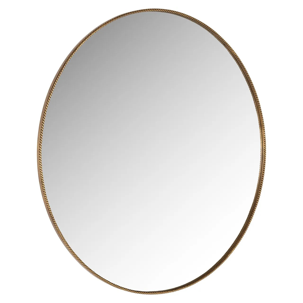 Richmond Interiors Lavinia Gold Beaded Round Wall Mirror 110cm