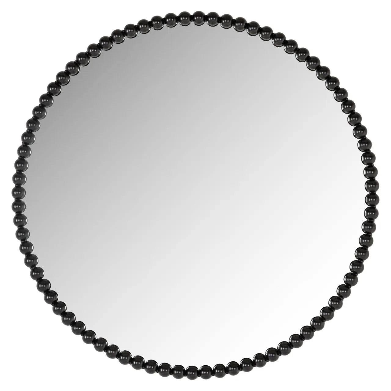Richmond Interiors Laureen Black Beaded Round Wall Mirror