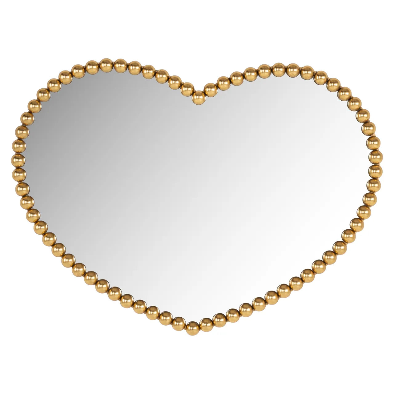 Richmond Interiors Lovely Gold Beaded Heart Wall Mirror