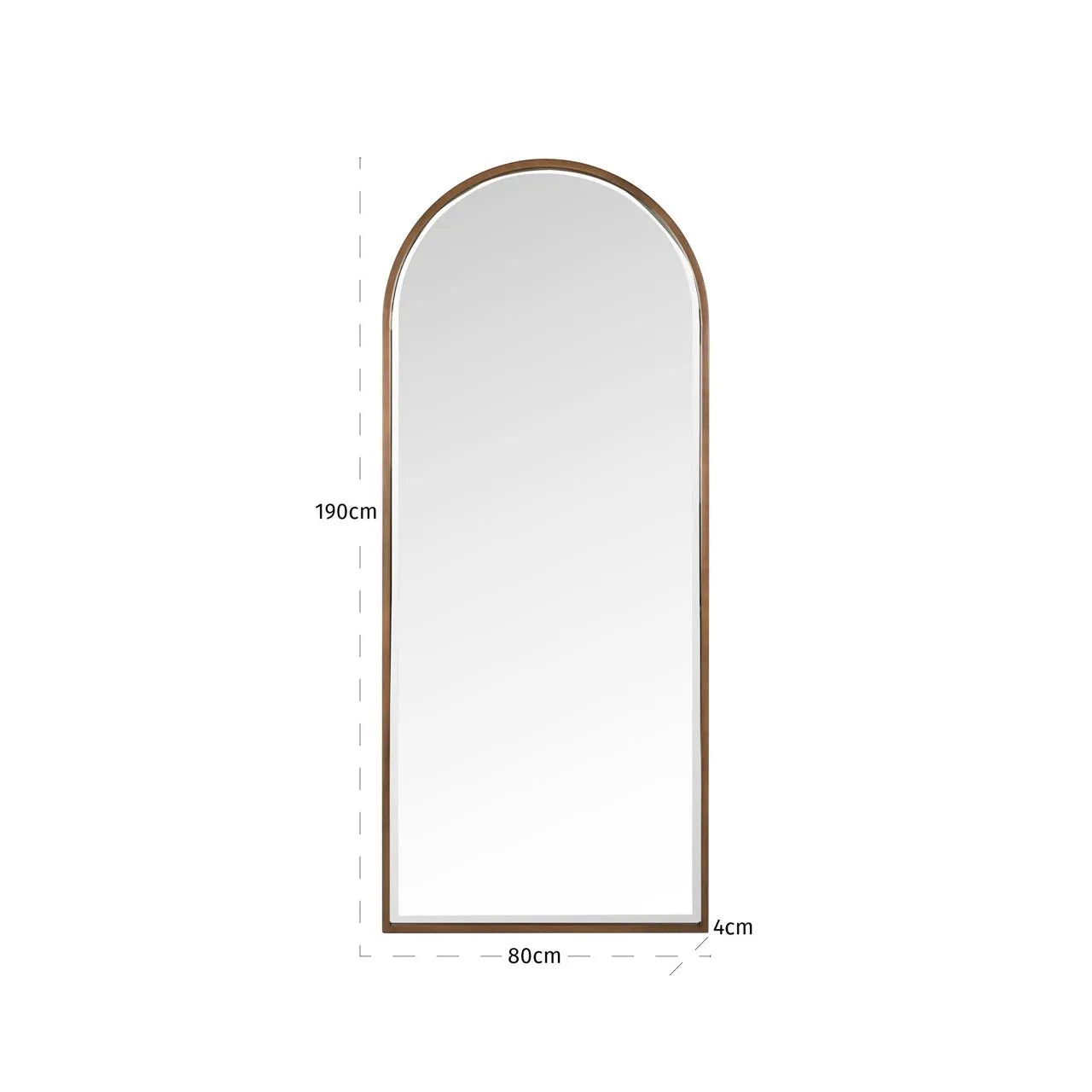 Richmond Interiors Maylinn Brushed Gold Arched Leaner Mirror