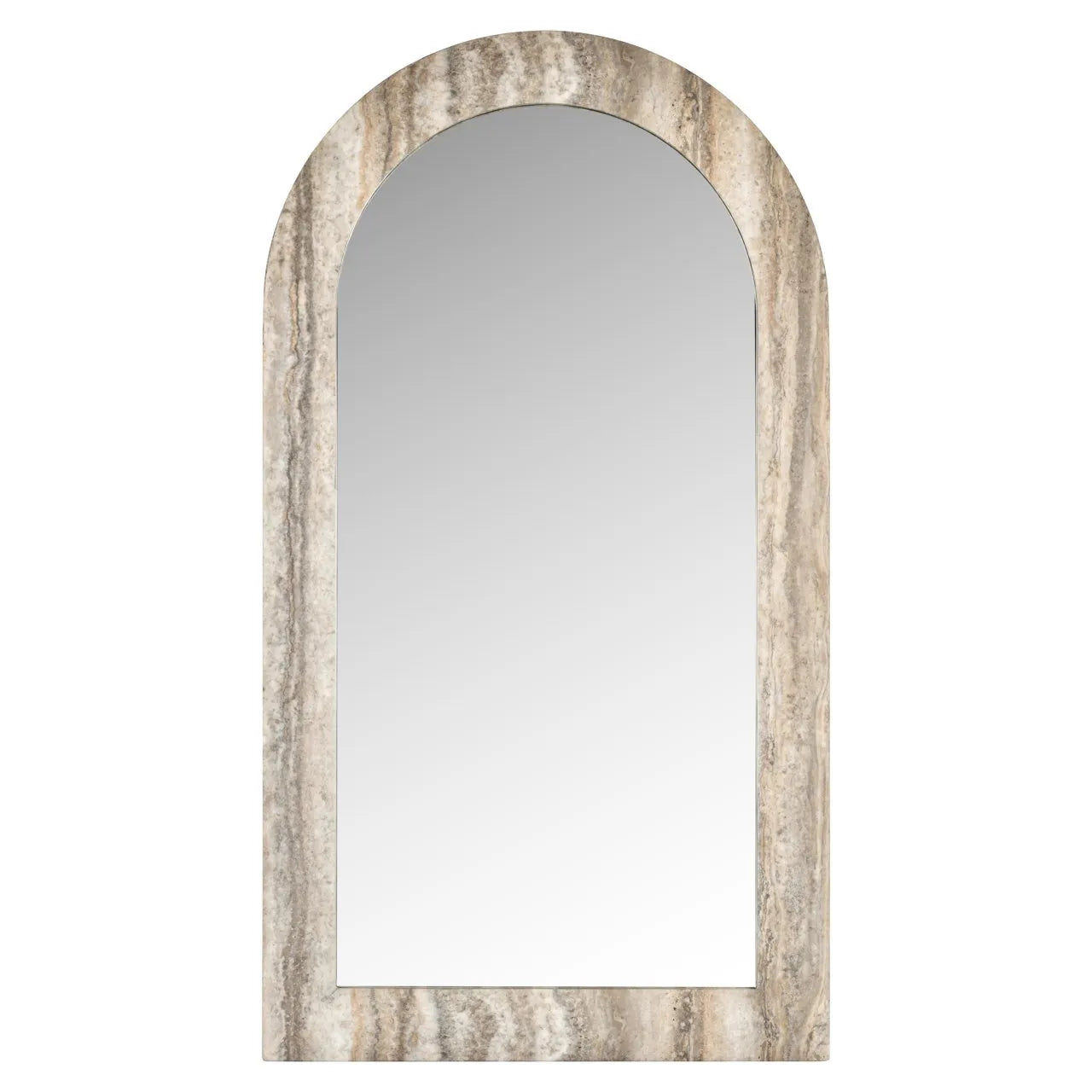 Richmond Interiors Calvo Grey Travertine Full Length Leaner Mirror