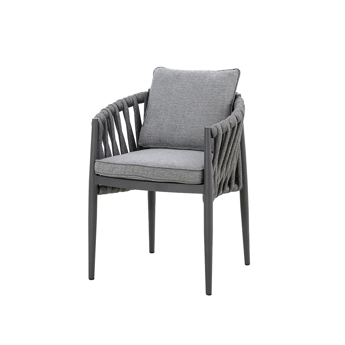 Milan Set of 2 Dining Chairs - Charcoal
