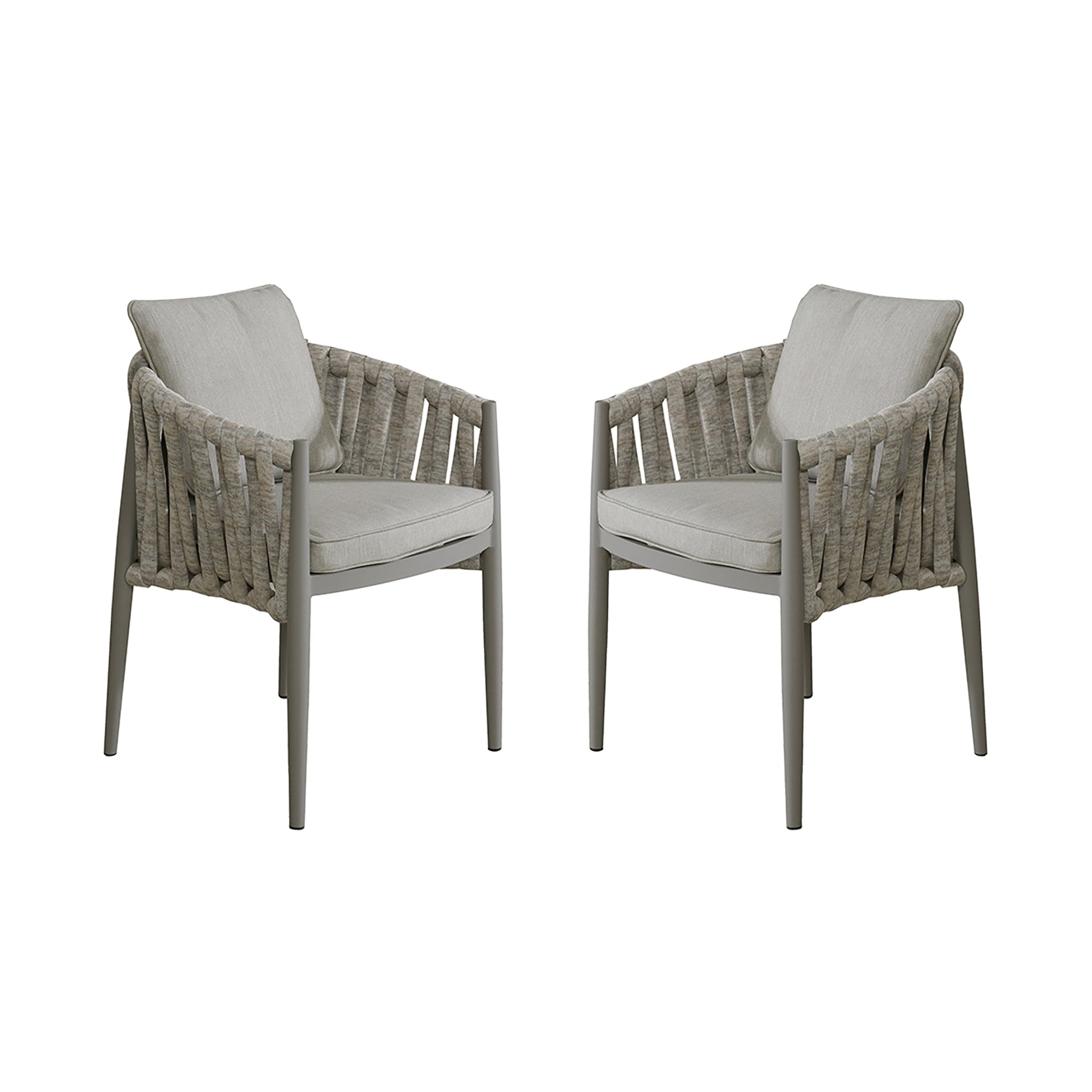 Milan Set of 2 Dining Chairs - Cool Linen