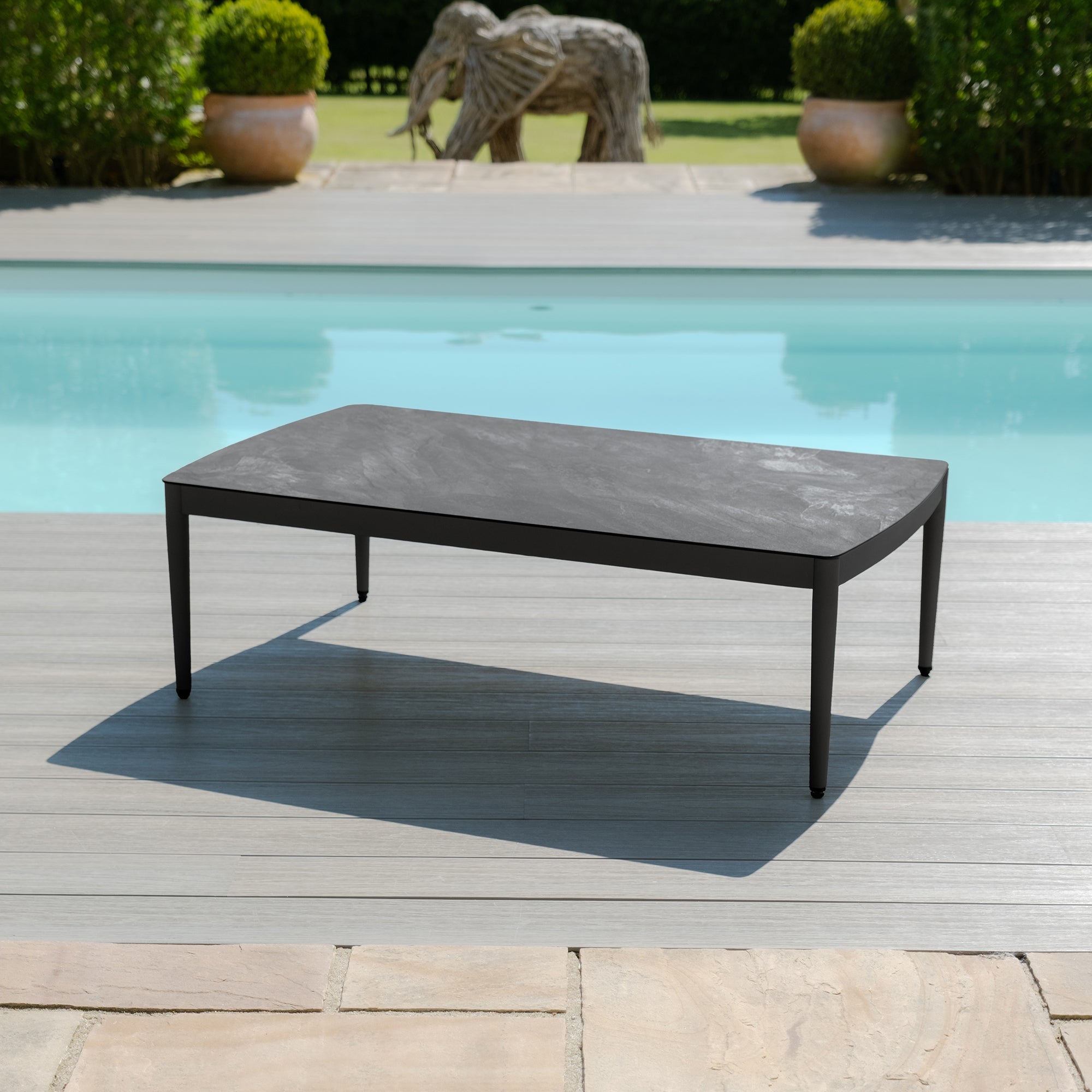 Milan Charcoal Outdoor Sofa Set | 3 Seater