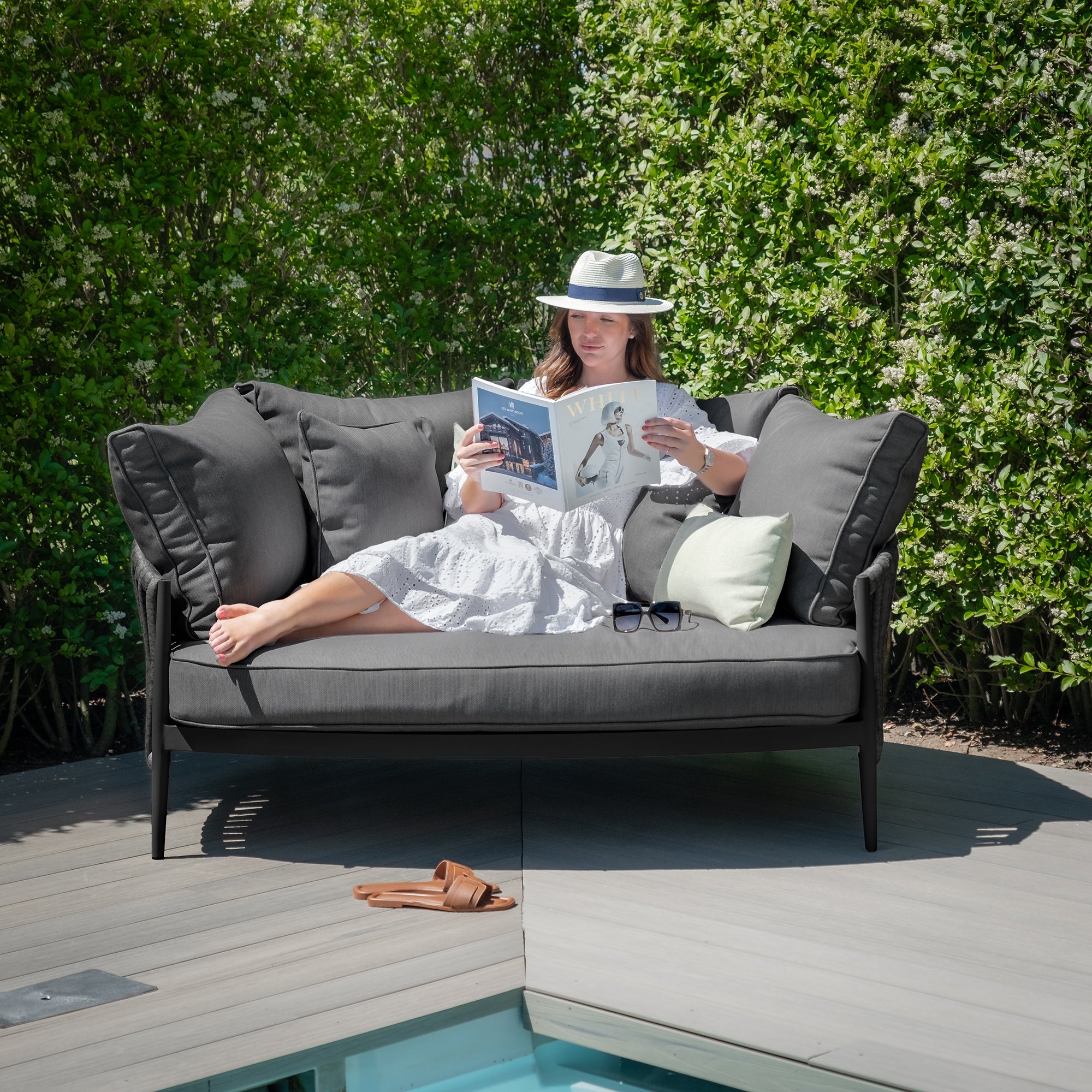 Milan Charcoal Outdoor Daybed
