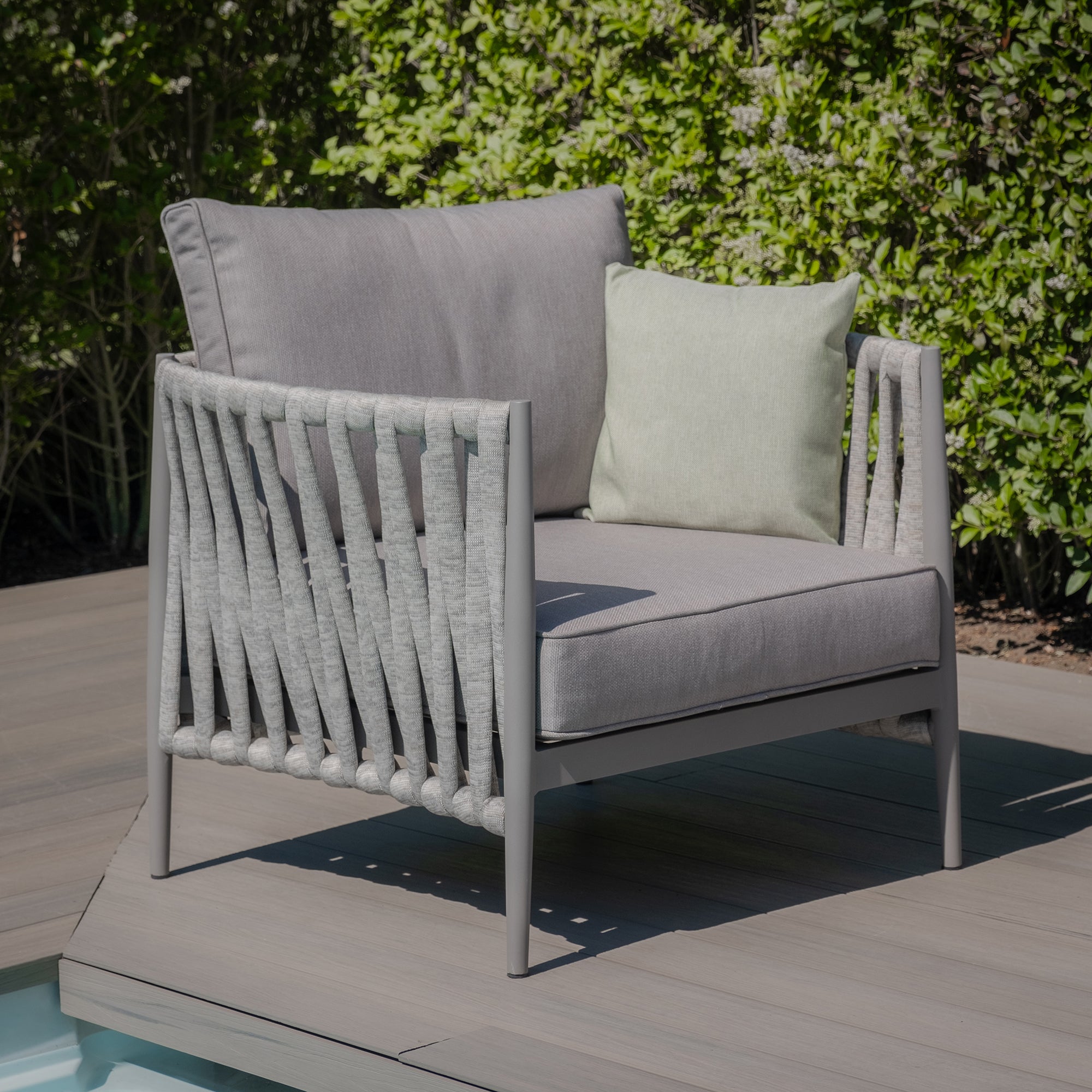 Milan Large Corner Sofa Set with Armchair Set of 2 - Cool Linen