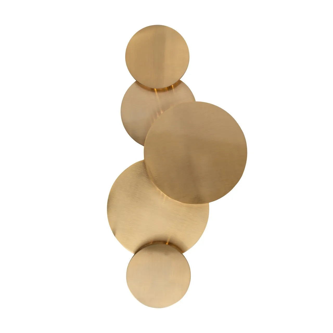 Richmond Interiors Collin Brushed Gold Stacked Coins Wall Light