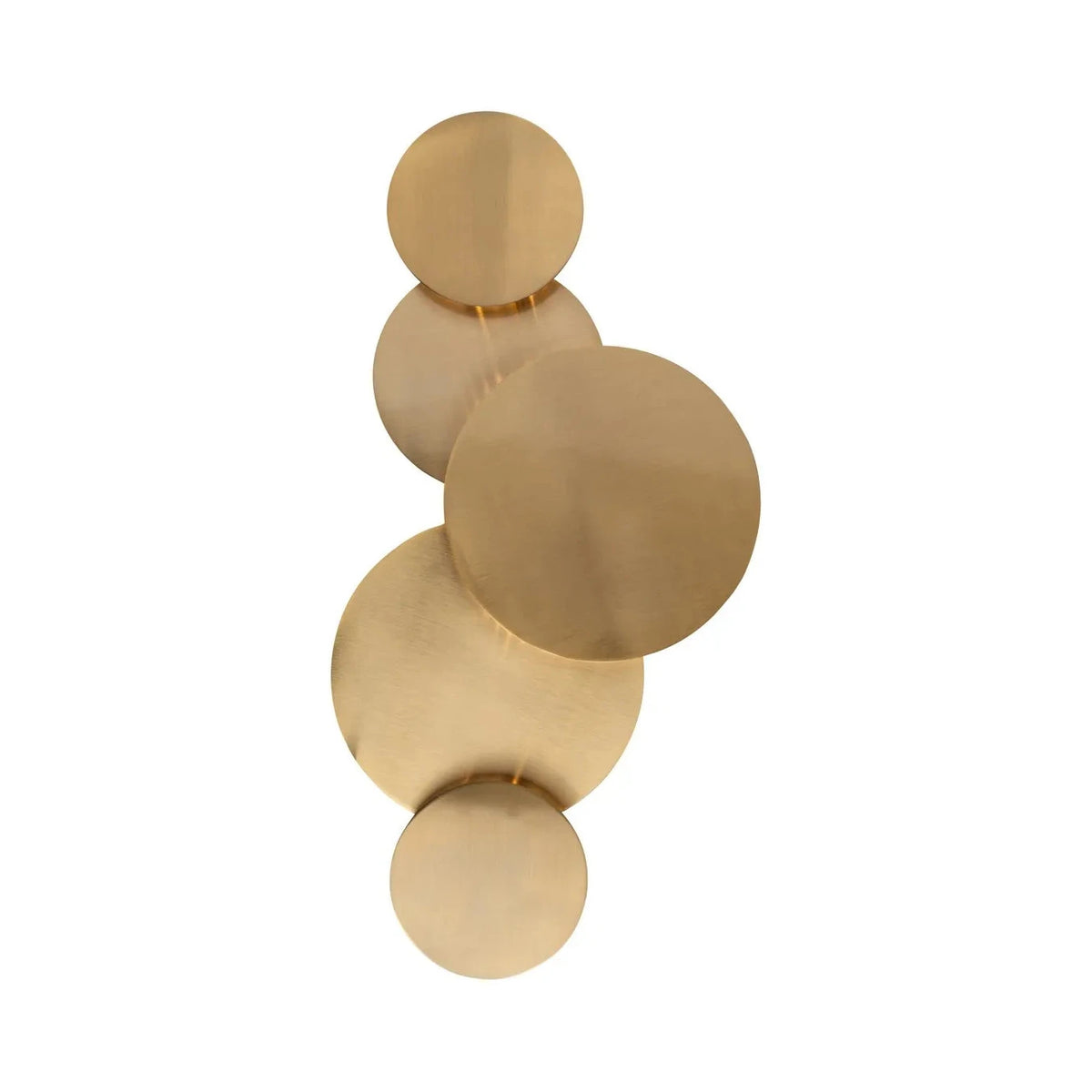 Richmond Interiors Collin Brushed Gold Stacked Coins Wall Light